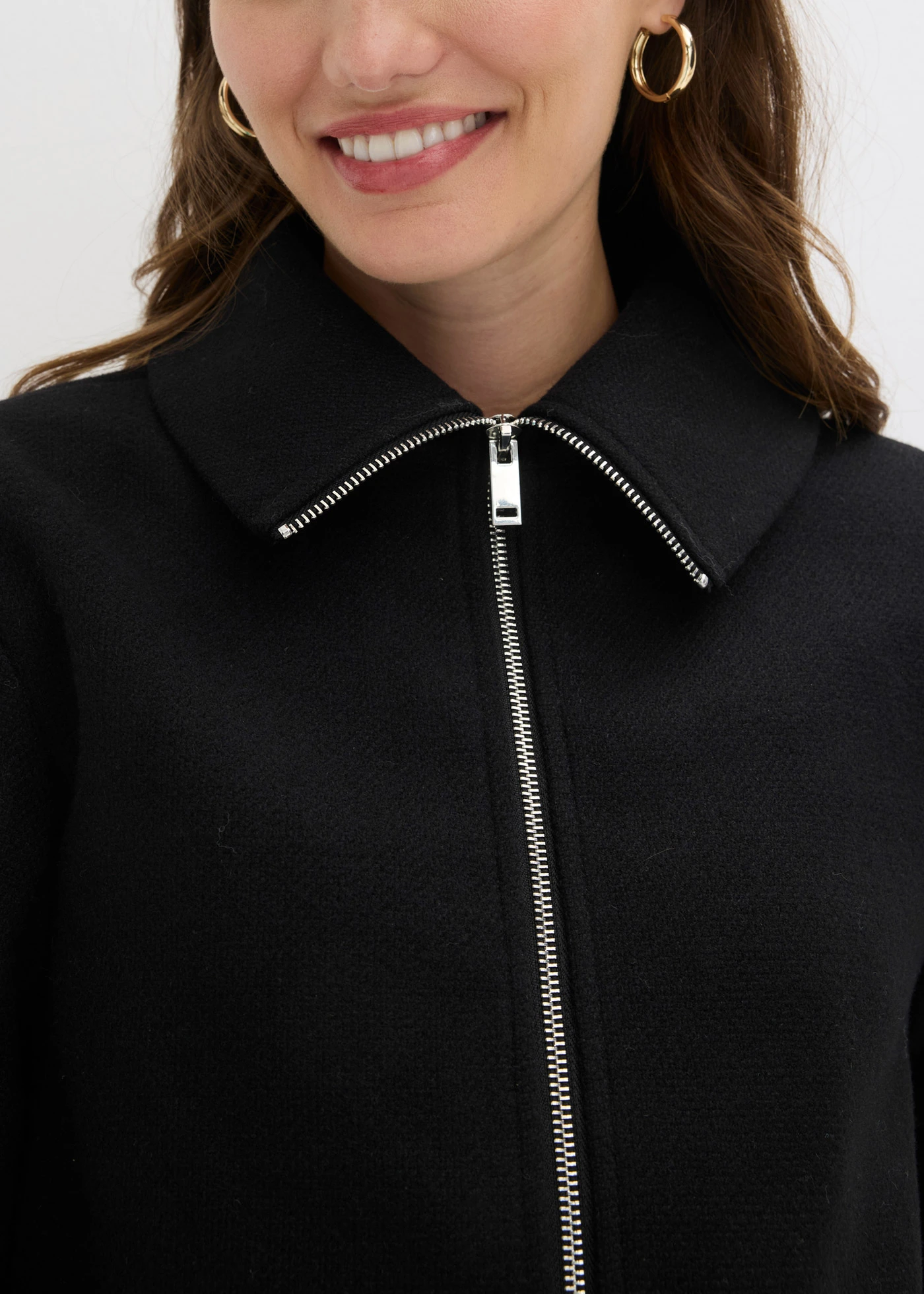 Kurtka oversize na podszewce • czarny • sklep bonprix