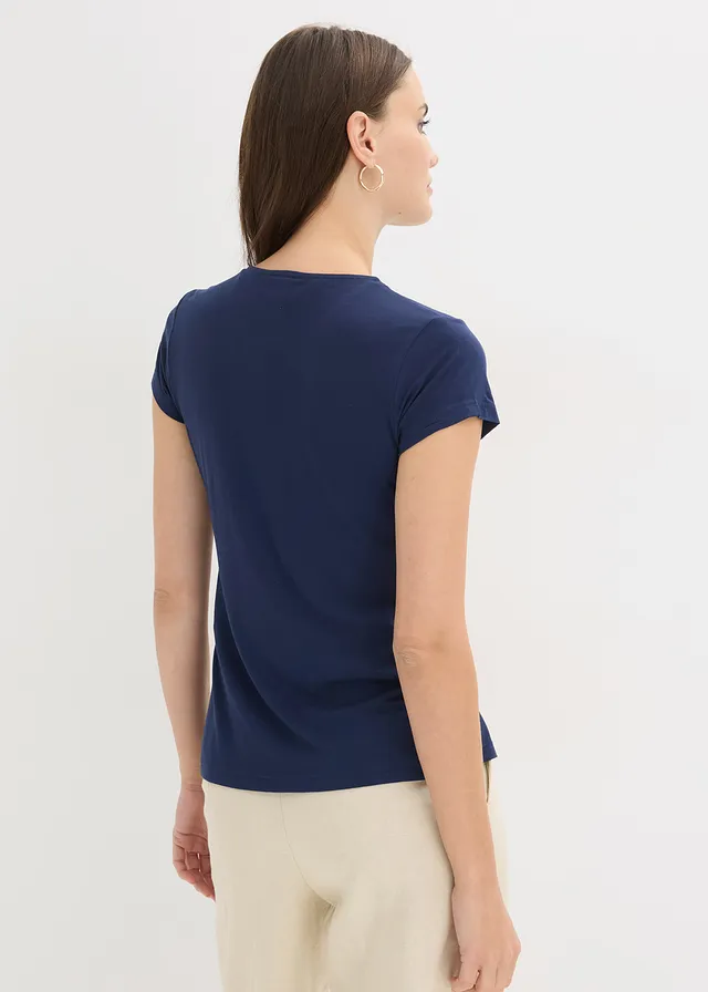 Shirt in een viscosemix • donkerblauw • product-page.page-title-suffix