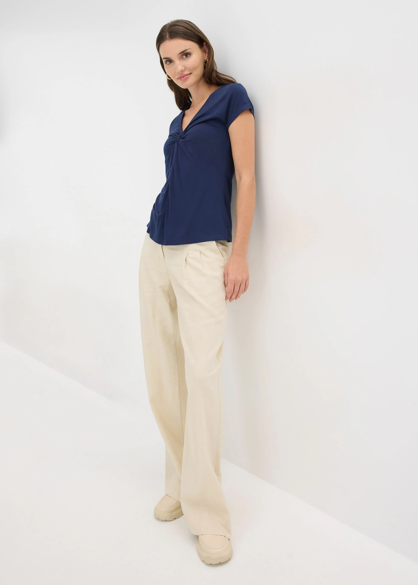 Shirt in een viscosemix • donkerblauw • bonprix online shop