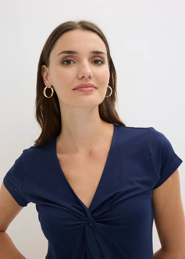 T-shirt en viscose extensible • bleu foncé • product-page.page-title-suffix