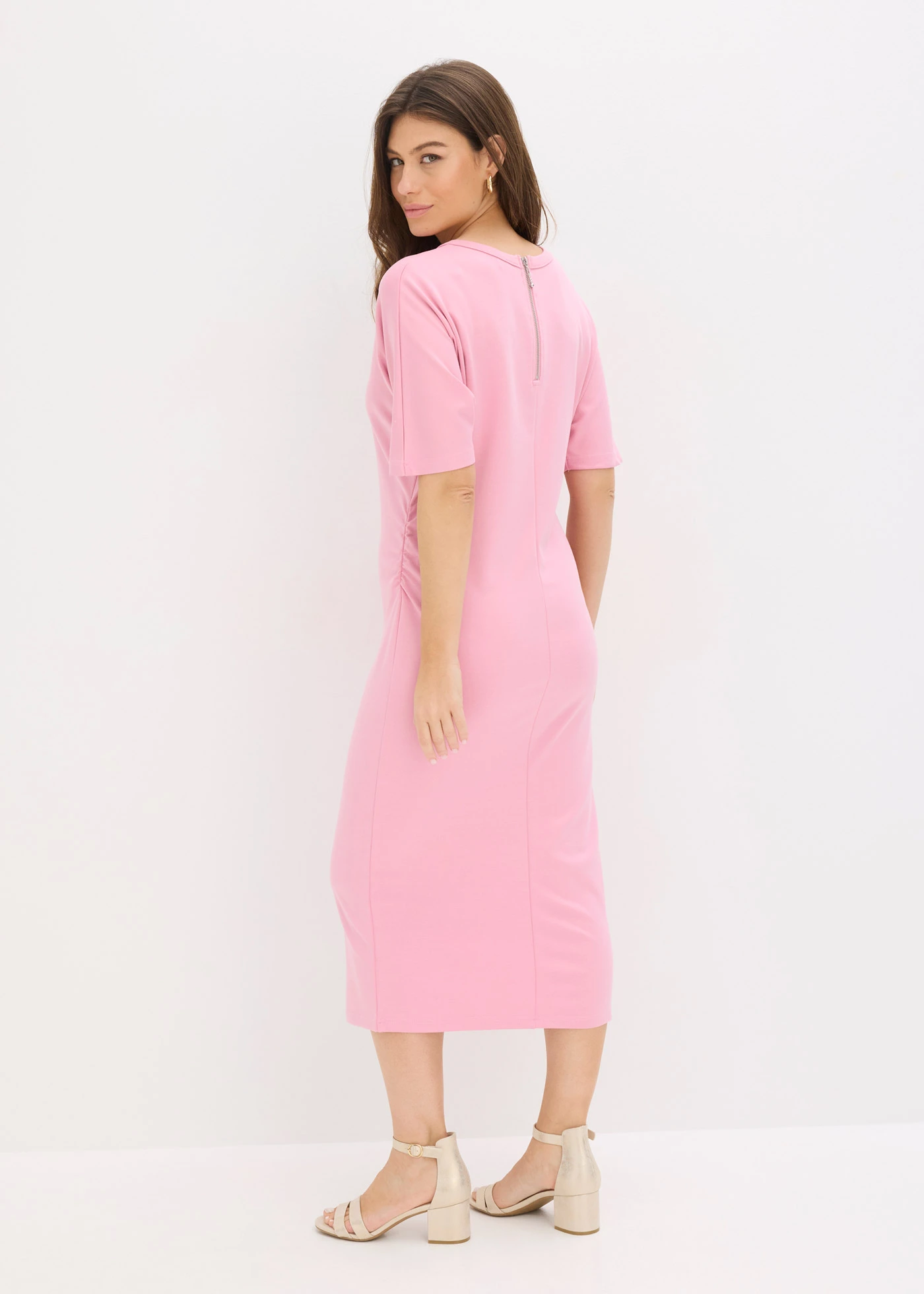 Rochie midi din material comod Punti di Roma • violet-orhidee fumuriu • magazin bonprix
