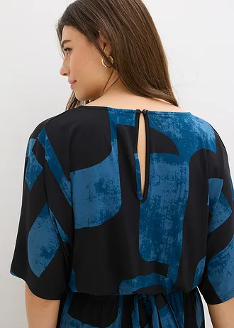 Combinaison en jersey • noir/bleu pétrole imprimé • Boutique bonprix