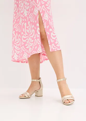 Rochie din jerse • roz/alb • magazin bonprix