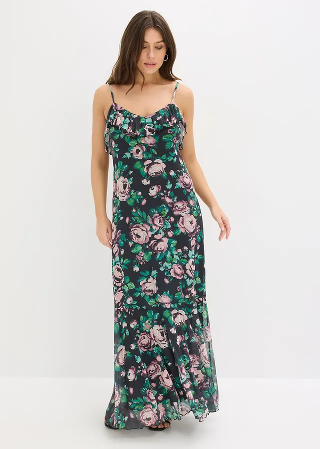 Robe à bretelles en mesh doux