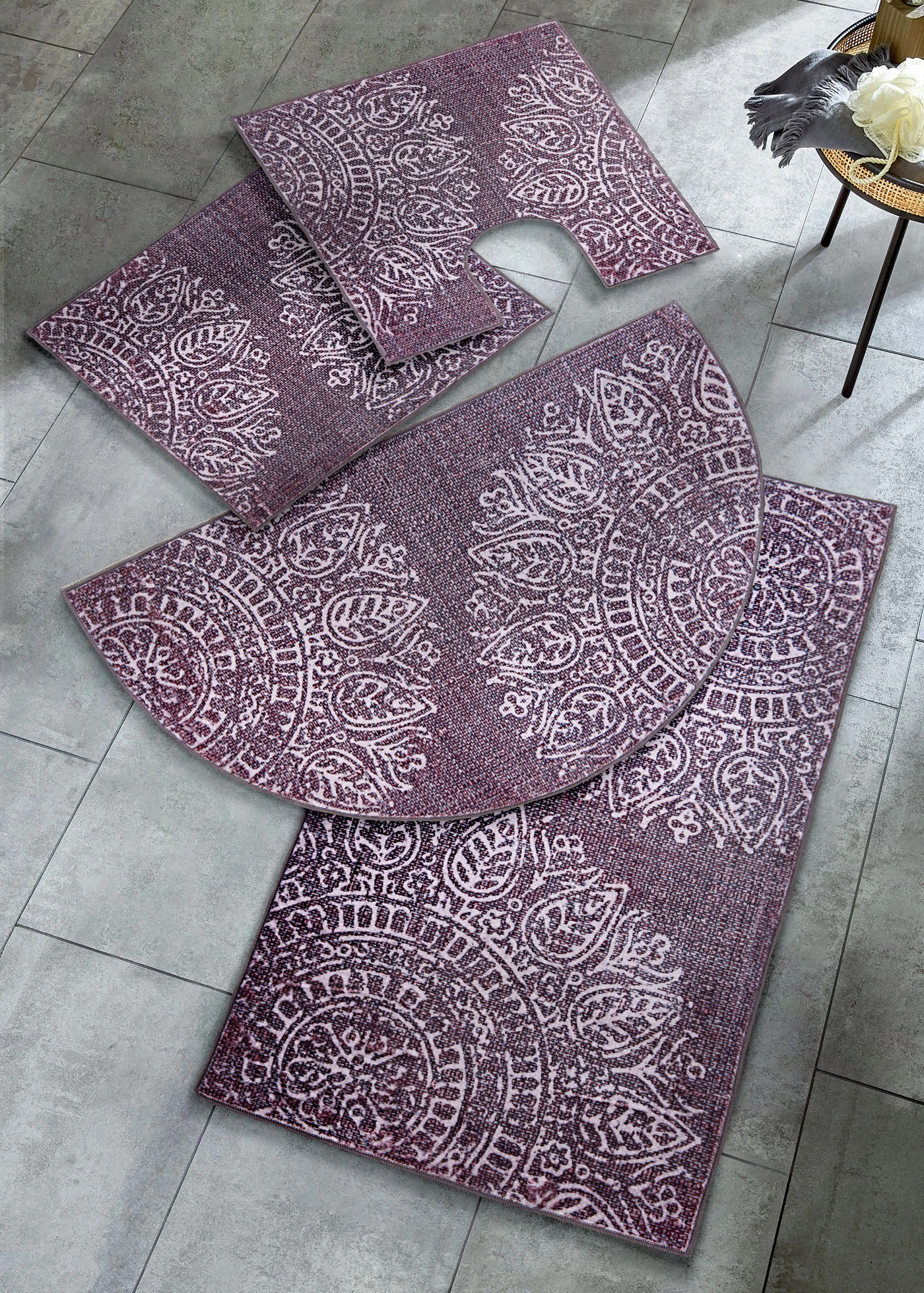 Tapis de bain à motif ethnique • marron imprimé • Boutique bonprix