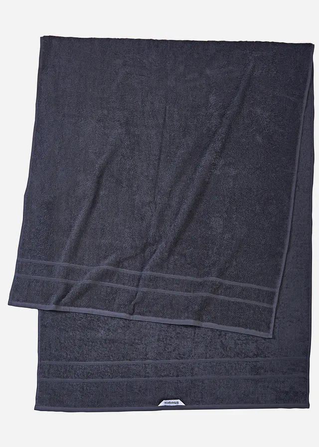 Serviette de sauna pur coton • anthracite • Boutique bonprix