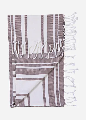 Ręcznik plażowy z bawełny, kolor: brązowy