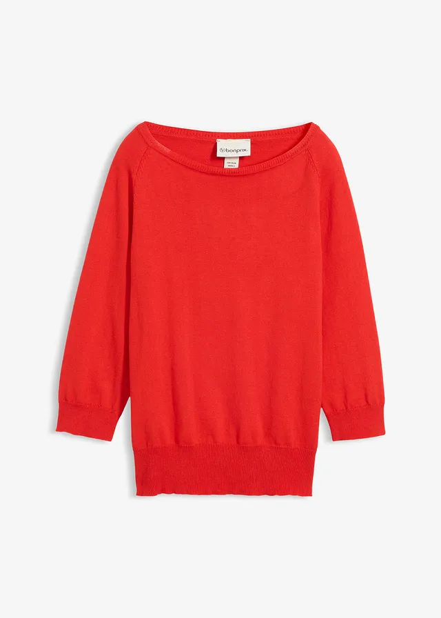 Sweter z domieszką jedwabiu - Bonprix