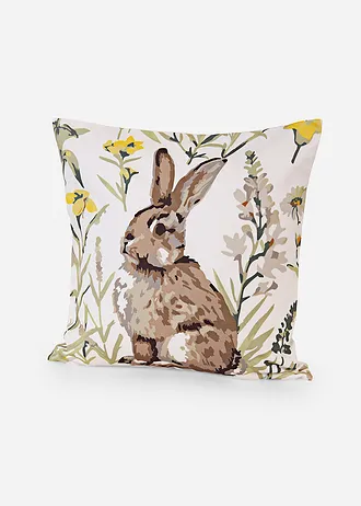 Kussenhoes met digitale print, Kleur: crème