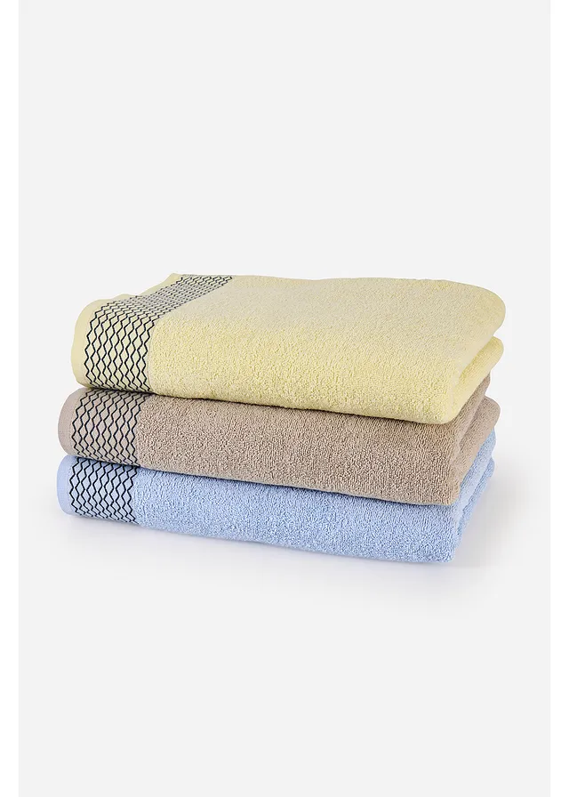 Serviette de toilette pur coton, Couleur: gris clair