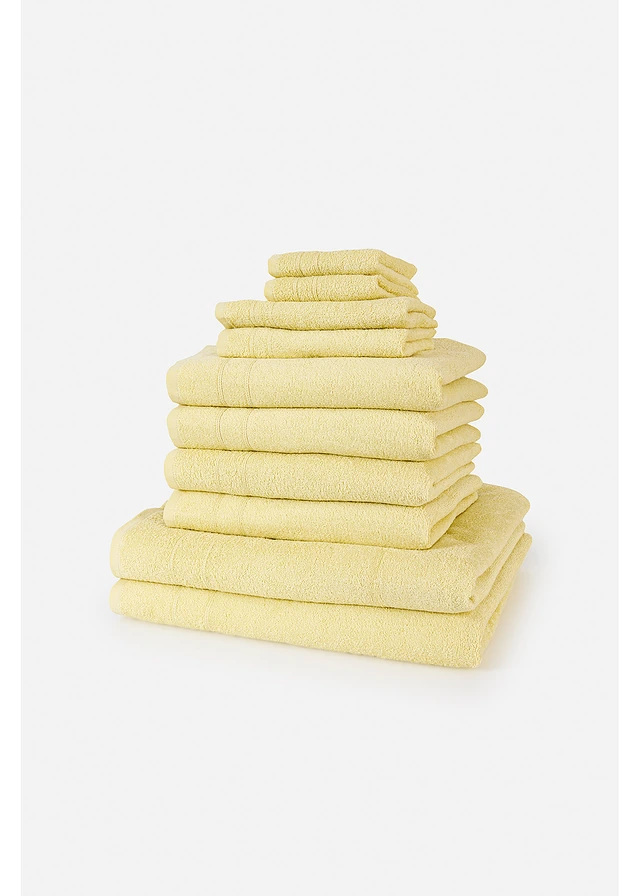 Handdoek van katoen (10-dlg. set), Kleur: mint