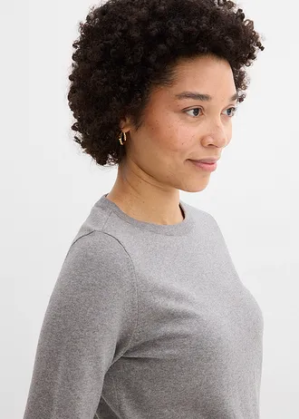 Fijn gebreide trui • grijs gemêleerd • bonprix online shop