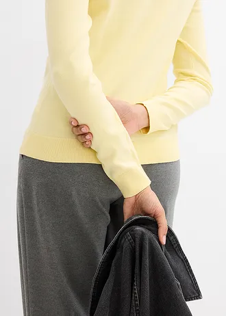 Pull en fine maille • jaune clair • Boutique bonprix