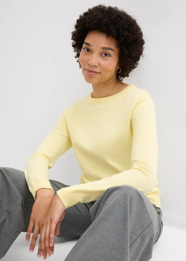 Pull en fine maille • jaune clair • product-page.page-title-suffix