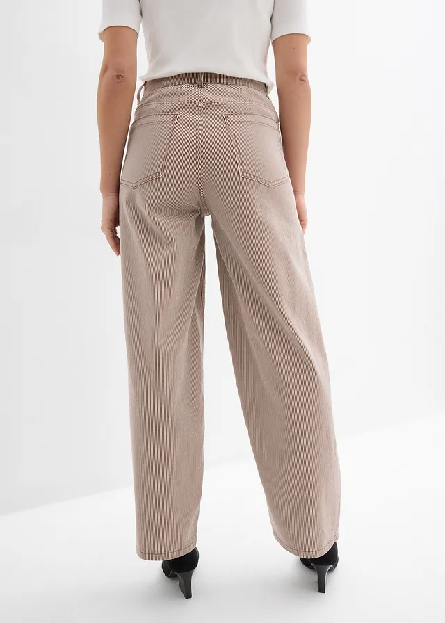 Pantalon ballon à rayures • marron-écru rayé • product-page.page-title-suffix