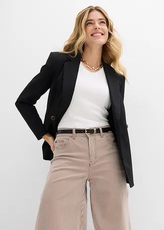 Ballonbroek met strepen • kastanjebruin-wolwit gestreept • bonprix online shop