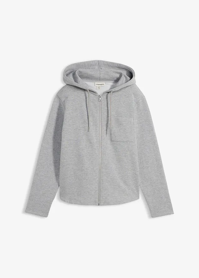 Sweatvest met capuchon en gerecycled polyester