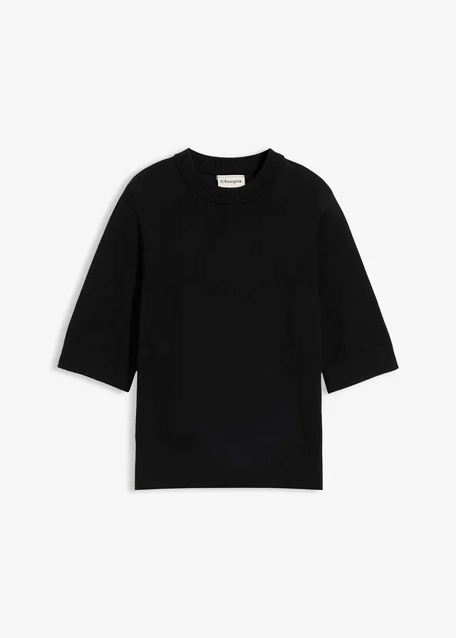 Pull coton et soie • noir • Boutique bonprix