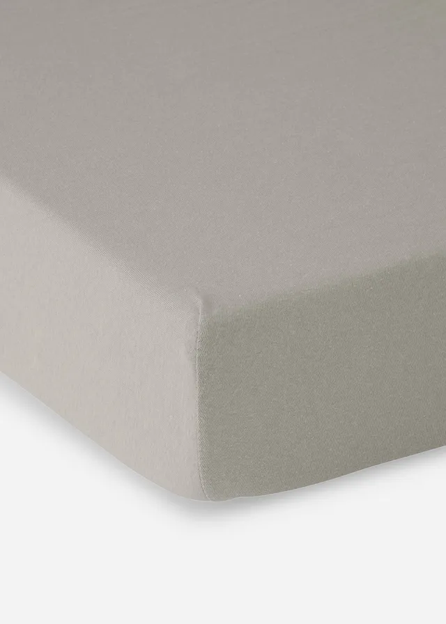 Drap housse effet lin • beige • Boutique bonprix