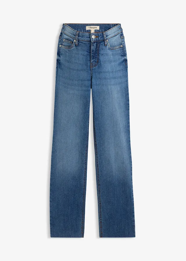 Jean loose pour la grossesse et après, Couleur: bleu foncé denim