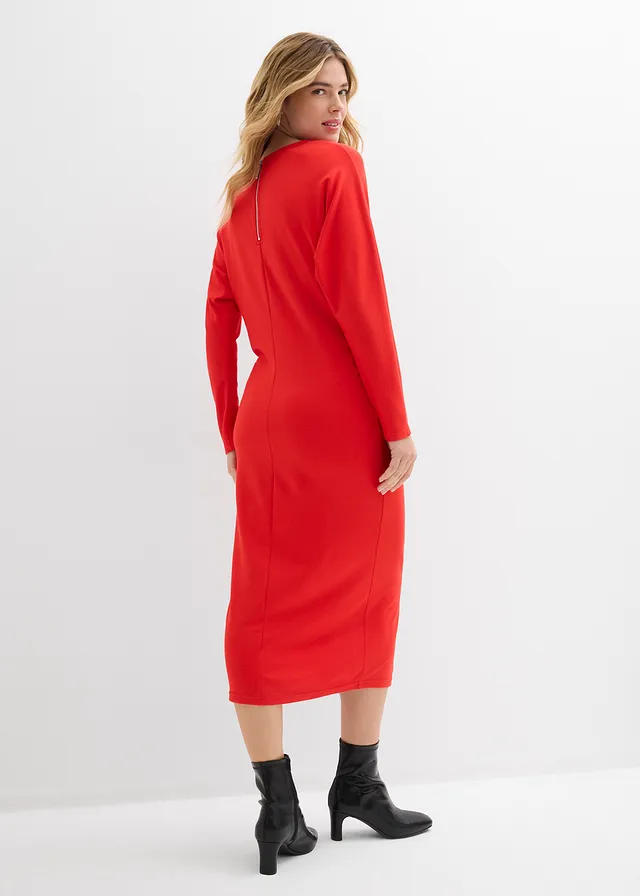Midi jurk van comfortabel Punto di Roma • aardbeirood • product-page.page-title-suffix