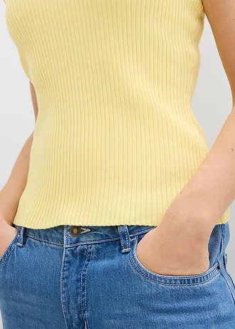 Top tricotat cu viscoză • galben deschis • magazin bonprix