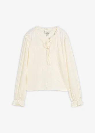 Kanten shirt met ballonmouwen