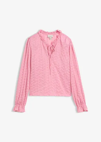 Kanten shirt met ballonmouwen