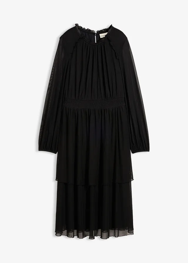 Rochie din jerse din mesh fin