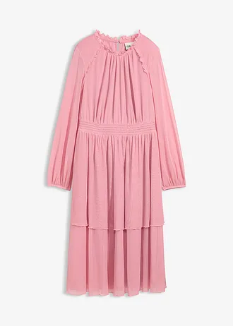 Jersey jurk van fijn mesh • rookorchidee • bonprix online shop