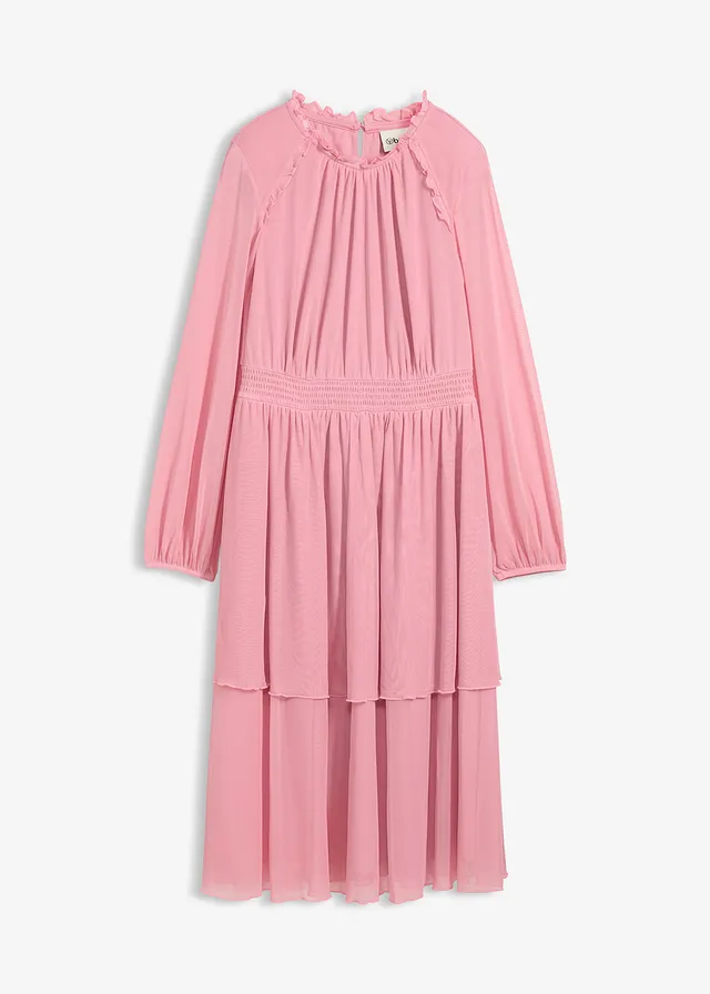 Rochie din jerse din mesh fin