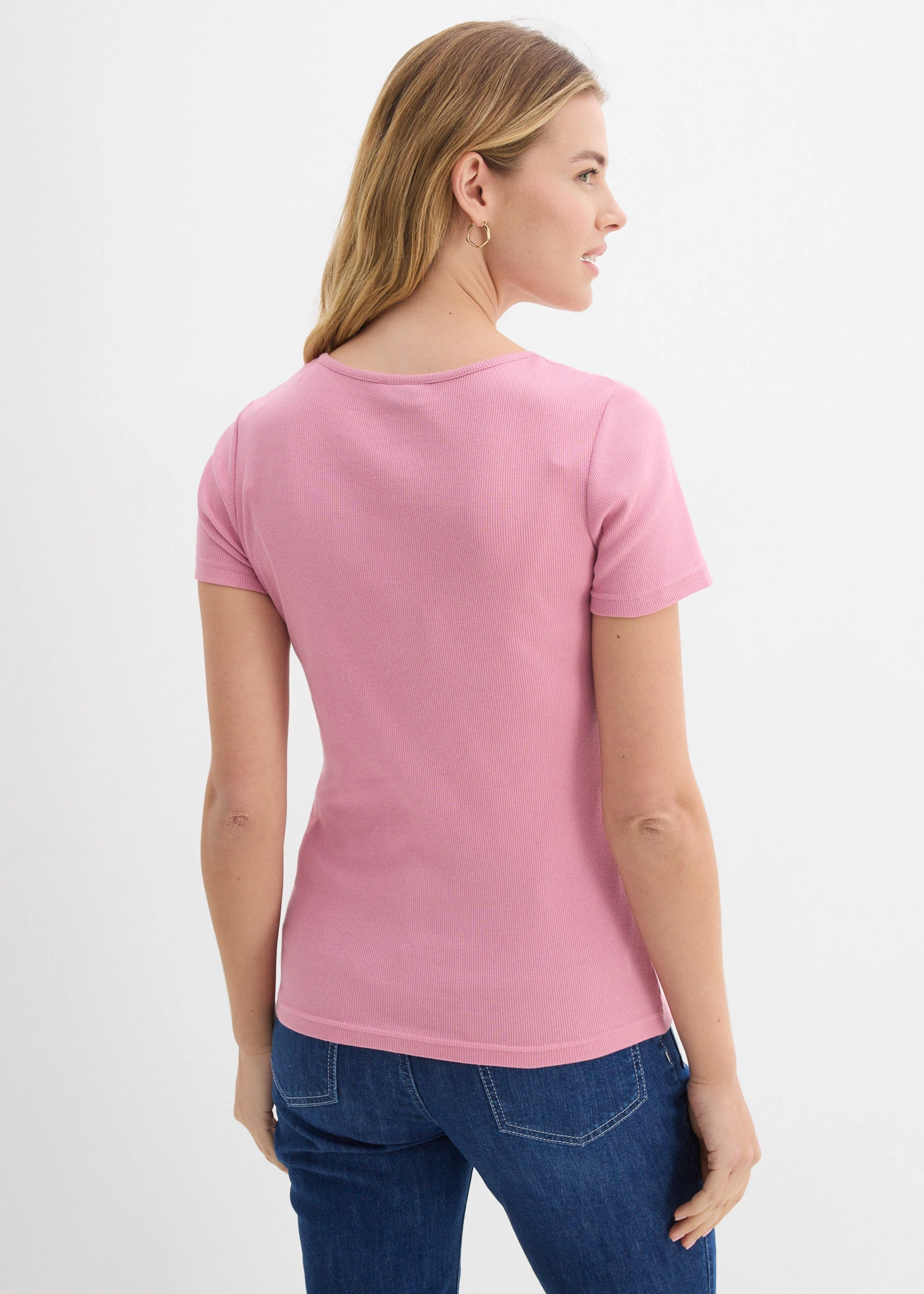 Henley póló tiszta bio-pamutból • füst orchidea • bonprix áruház