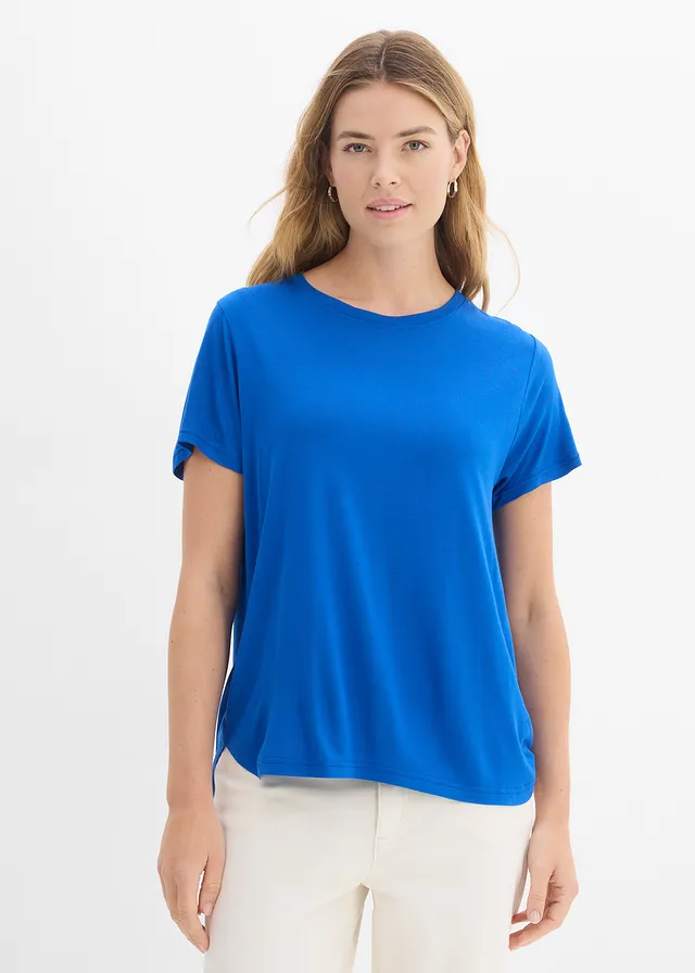 Longshirt van zachte viscose, Kleur: arctisch blauw