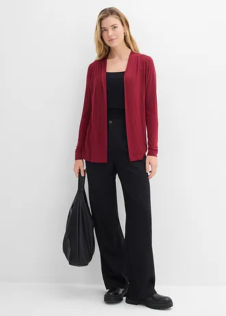 Shirtvest van zacht viscose, Kleur: robijnrood