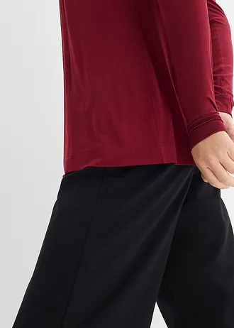 Úpletový svetrík z jemnej viskózy • rubínovo červená • obchod bonprix