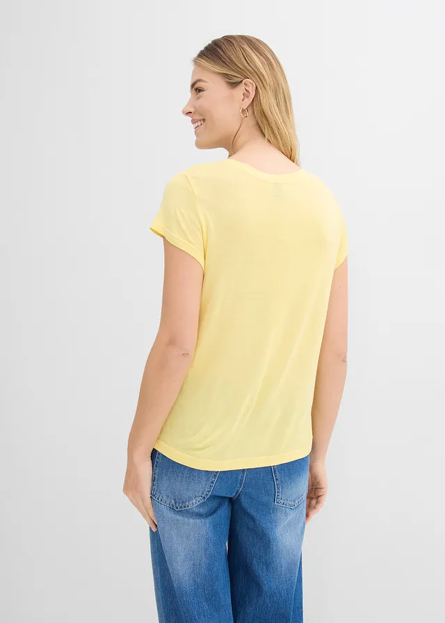 Shirt van zachte viscose • middengeel • product-page.page-title-suffix