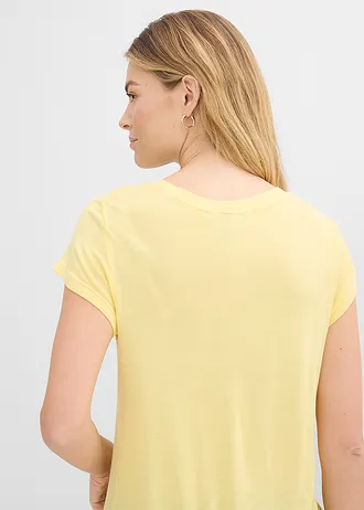 T-shirt z miękkiej wiskozy • żółty • sklep bonprix