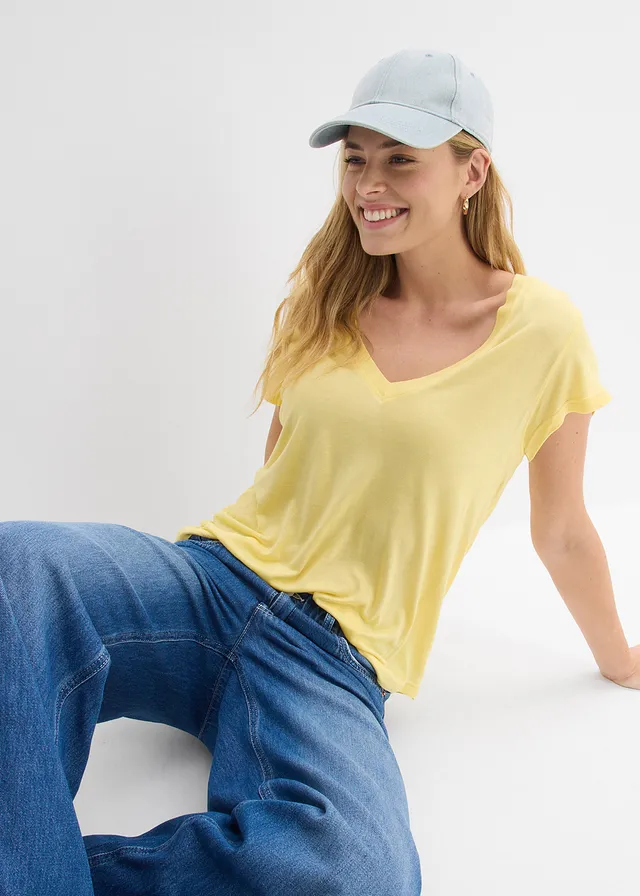T-shirt en viscose douce • jaune moyen • product-page.page-title-suffix