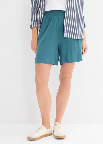 Pantaloni scurți fără încheiere din material moale cu viscoză • verde-piper • magazin bonprix