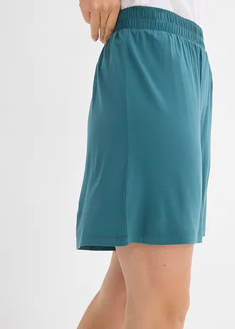 Pantaloni scurți fără încheiere din material moale cu viscoză • verde-piper • magazin bonprix