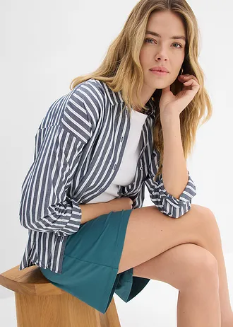 Pantaloni scurți fără încheiere din material moale cu viscoză • verde-piper • magazin bonprix