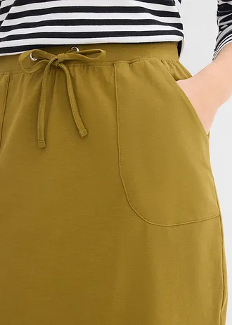 Stretch rok van biologisch katoen met stretch • natuurgroen • bonprix online shop