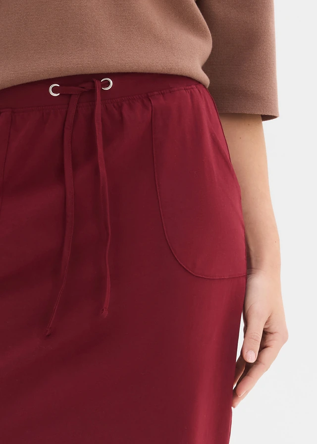 Stretch rok van biologisch katoen met stretch • robijnrood • product-page.page-title-suffix