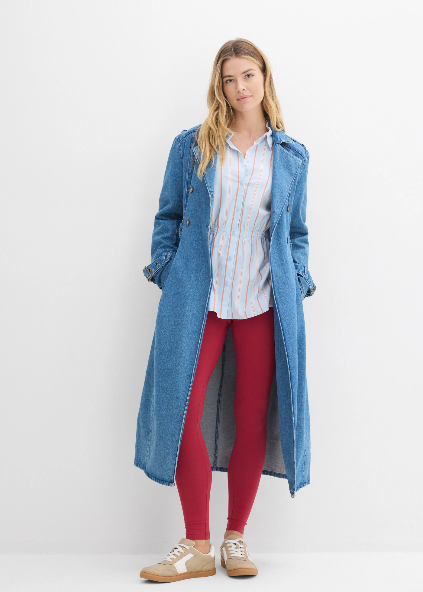 Legíny (2 ks v balení) • tmavě modrá + třešňově červená • bonprix obchod