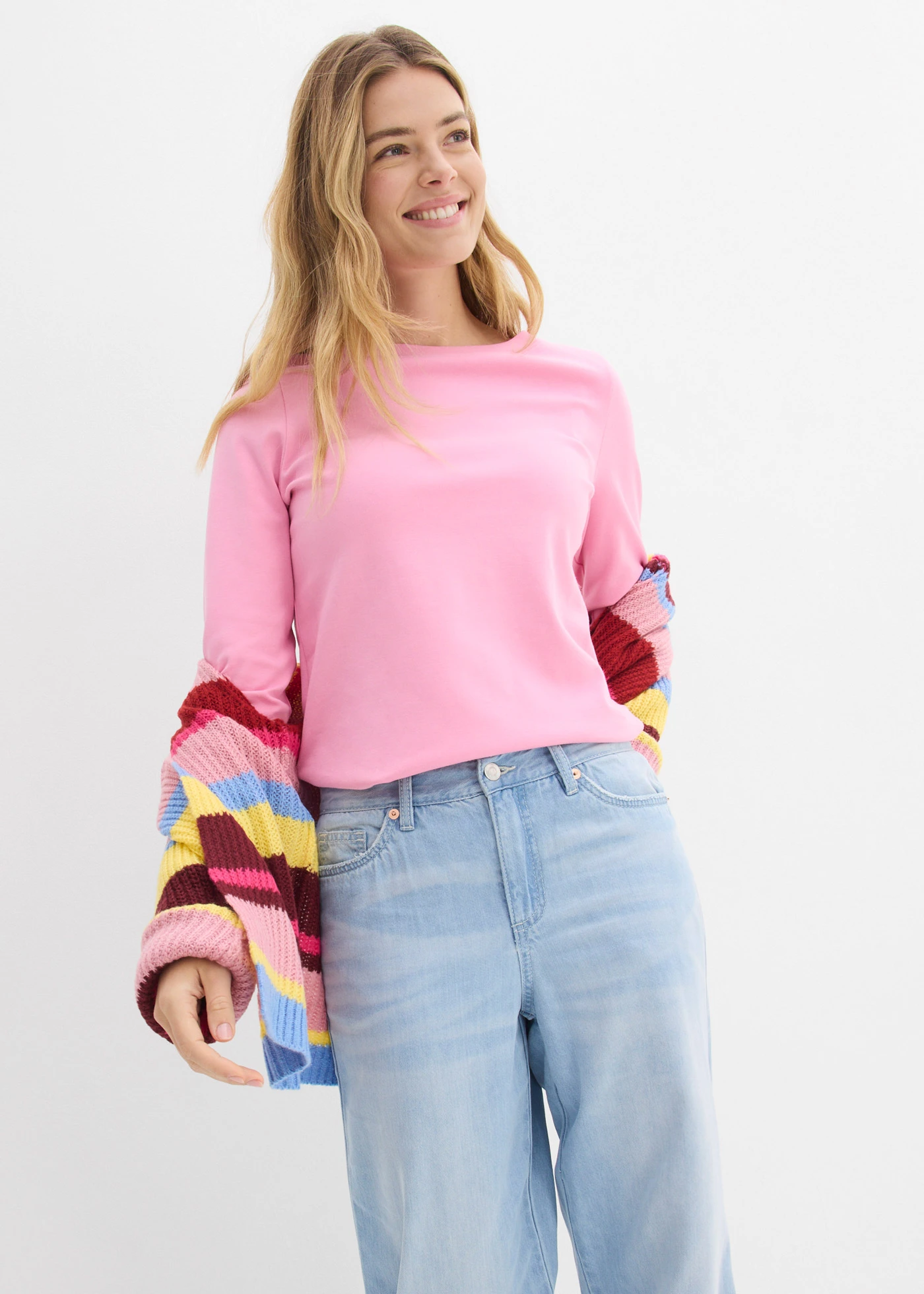 T-shirt van zwaar biologisch katoen • roze • bonprix online shop