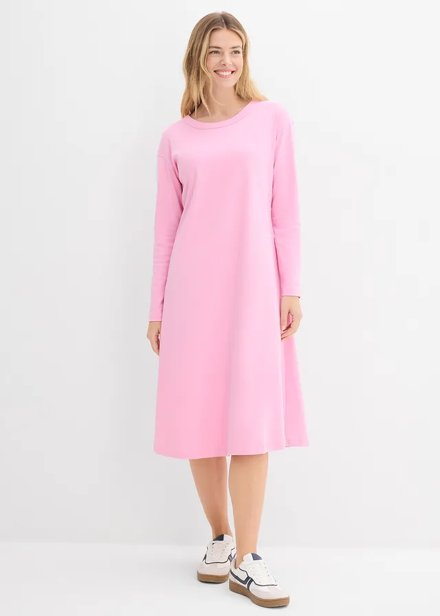 Robe en jersey 100% coton épais, Couleur: rose