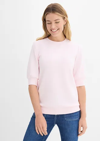 Wijde scuba sweater, Kleur: lichtroze