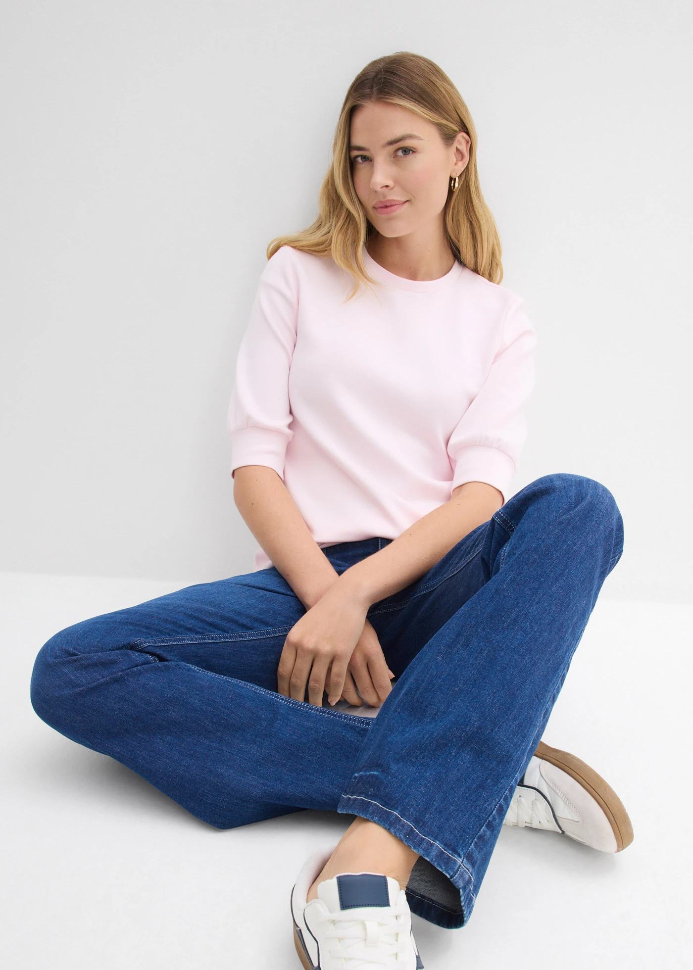 T-shirt ample en matière néoprène • rose clair • Boutique bonprix