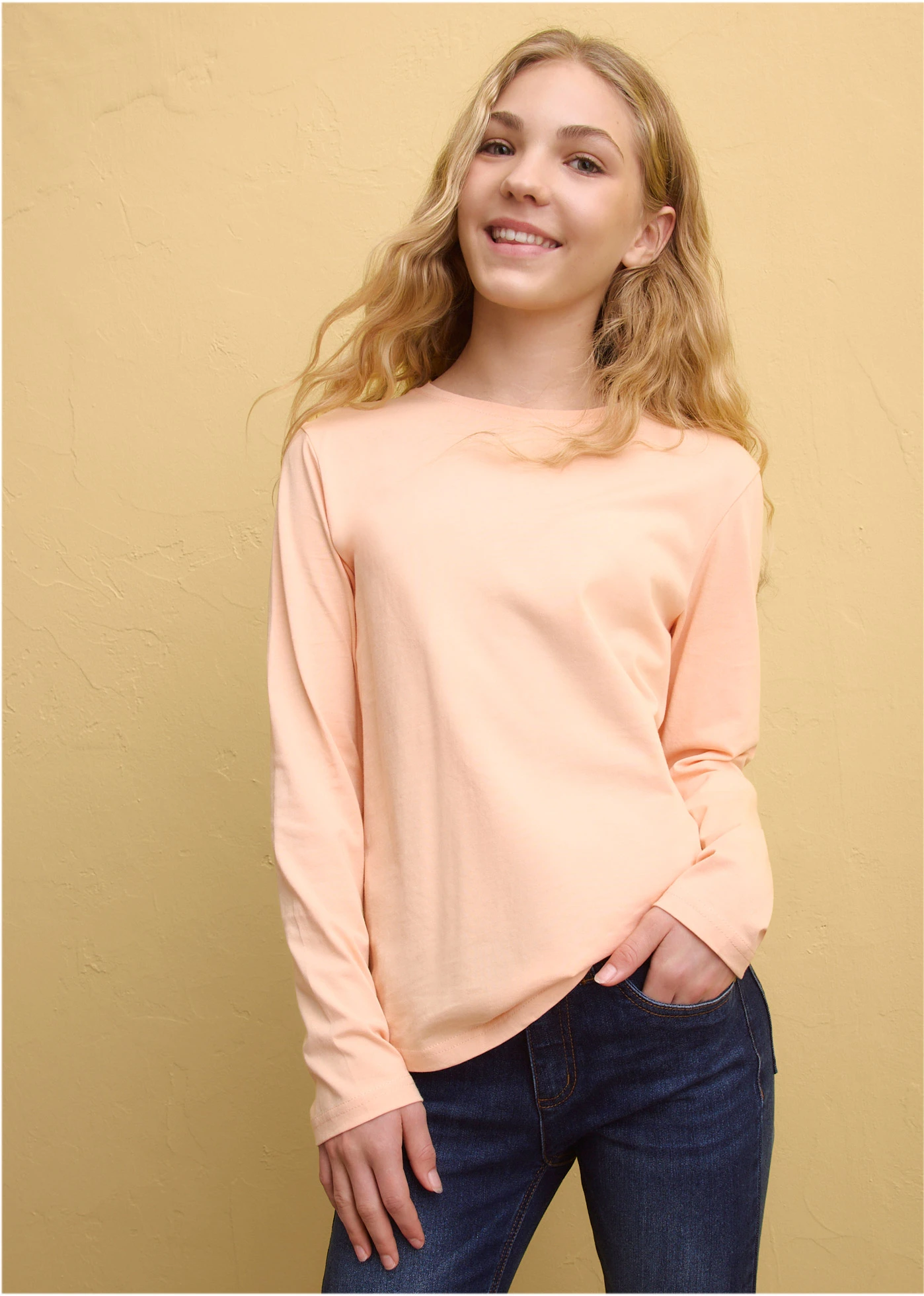 T-shirt van biologisch katoen (set van 3) • donkerblauw+melba+wit • bonprix online shop