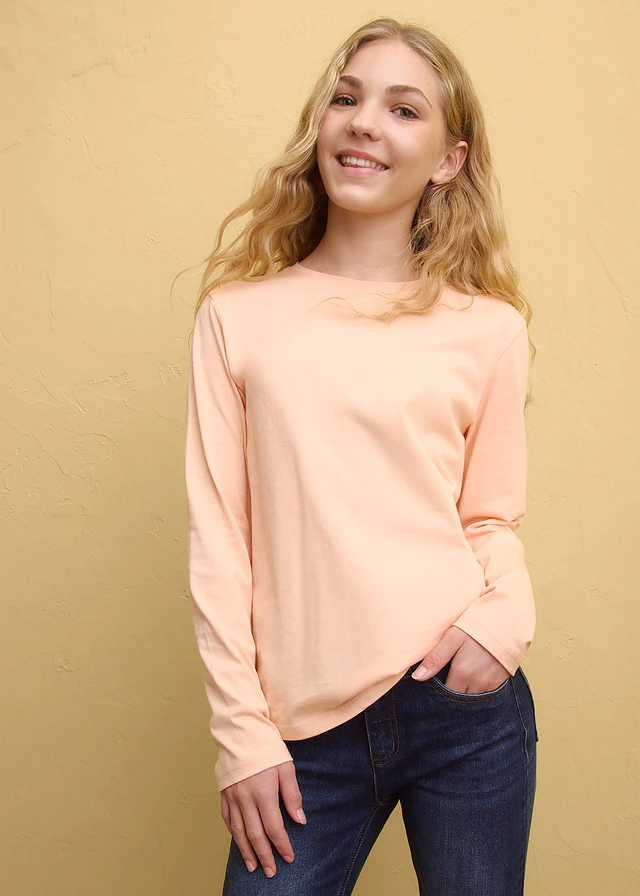 T-shirt van biologisch katoen (set van 3), Kleur: donkerblauw+melba+wit
